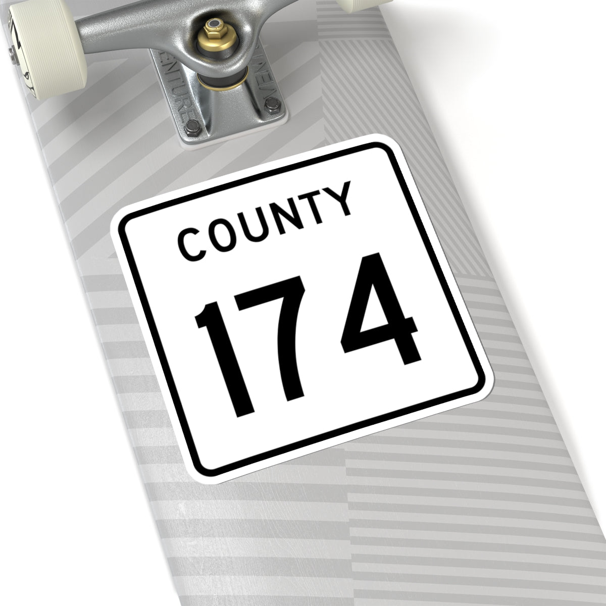 County 174 square (Minnesota) (Road Sign) STICKER Vinyl Kiss-Cut Decal