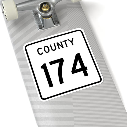 County 174 square (Minnesota) (Road Sign) STICKER Vinyl Kiss-Cut Decal