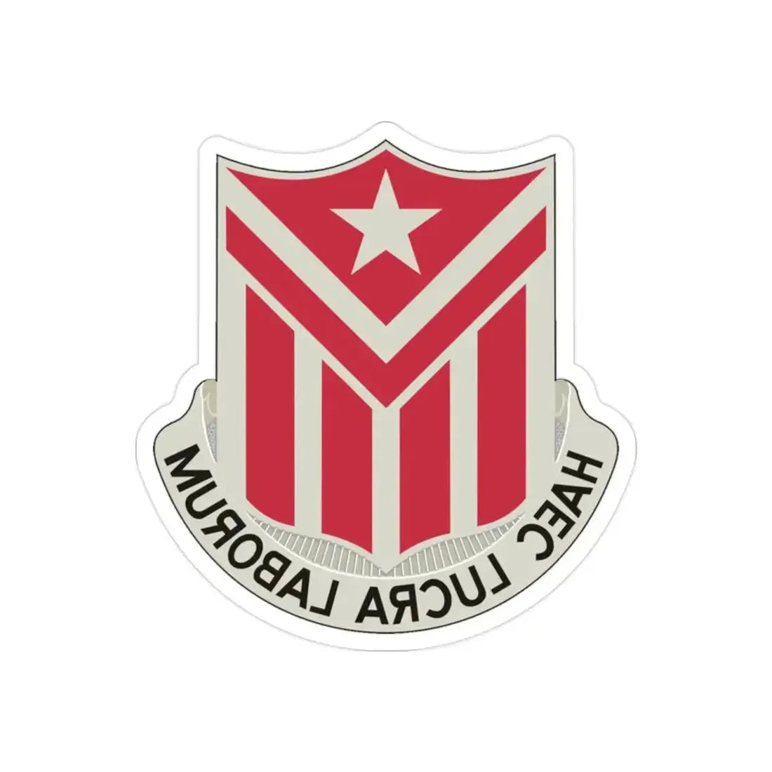 554 Engineer Battalion (U.S. Army) REVERSE PRINT Transparent Die-Cut STICKER 2 Inch Die-Cut Transparent - The Sticker Space