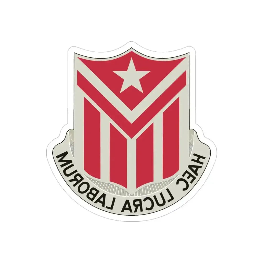 554 Engineer Battalion (U.S. Army) REVERSE PRINT Transparent Die-Cut STICKER 3 Inch Die-Cut Transparent - The Sticker Space