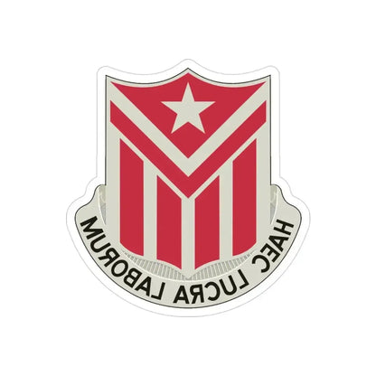 554 Engineer Battalion (U.S. Army) REVERSE PRINT Transparent Die-Cut STICKER 3 Inch Die-Cut Transparent - The Sticker Space