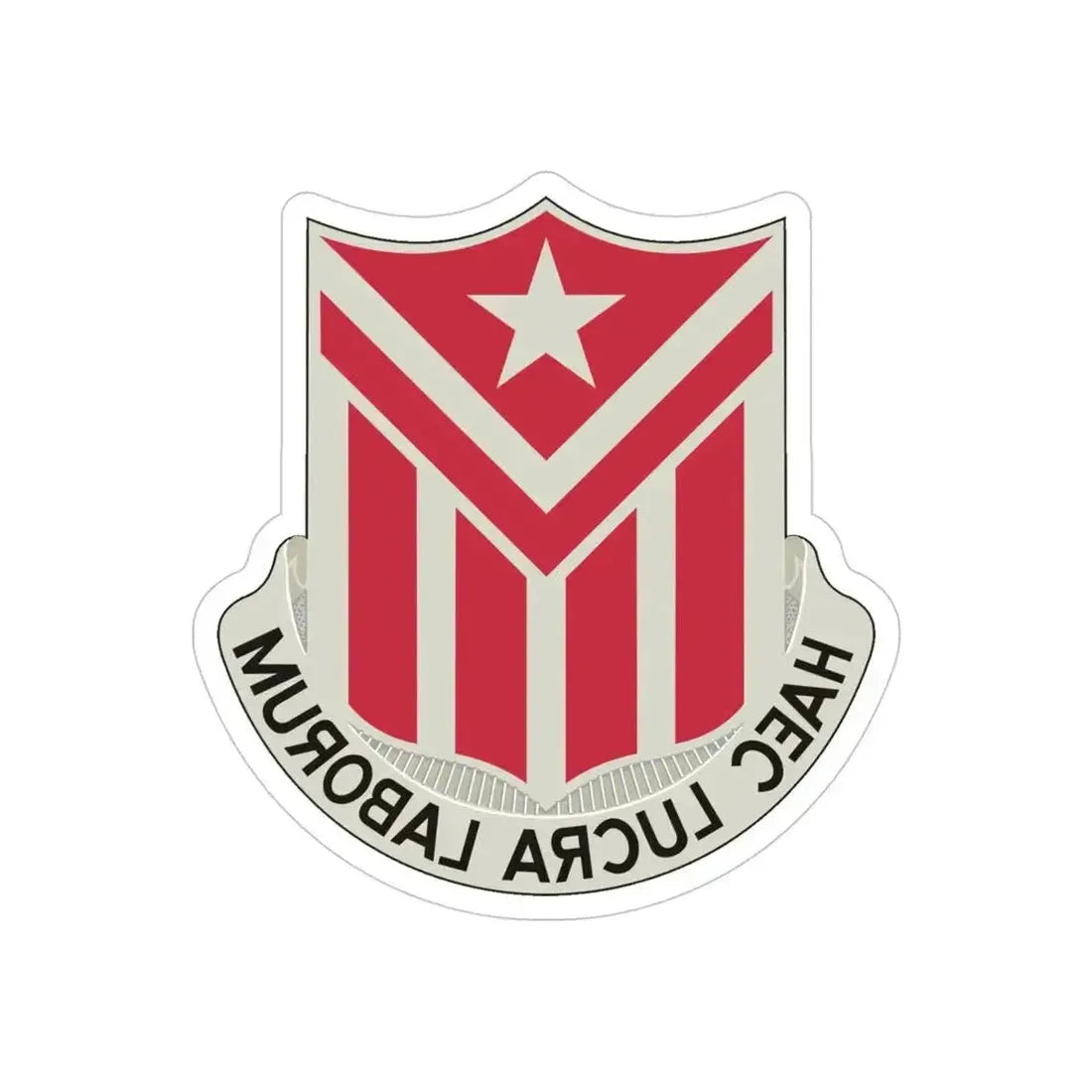 554 Engineer Battalion (U.S. Army) REVERSE PRINT Transparent Die-Cut STICKER 4 Inch Die-Cut Transparent - The Sticker Space