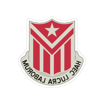 554 Engineer Battalion (U.S. Army) REVERSE PRINT Transparent Die-Cut STICKER 4 Inch Die-Cut Transparent - The Sticker Space