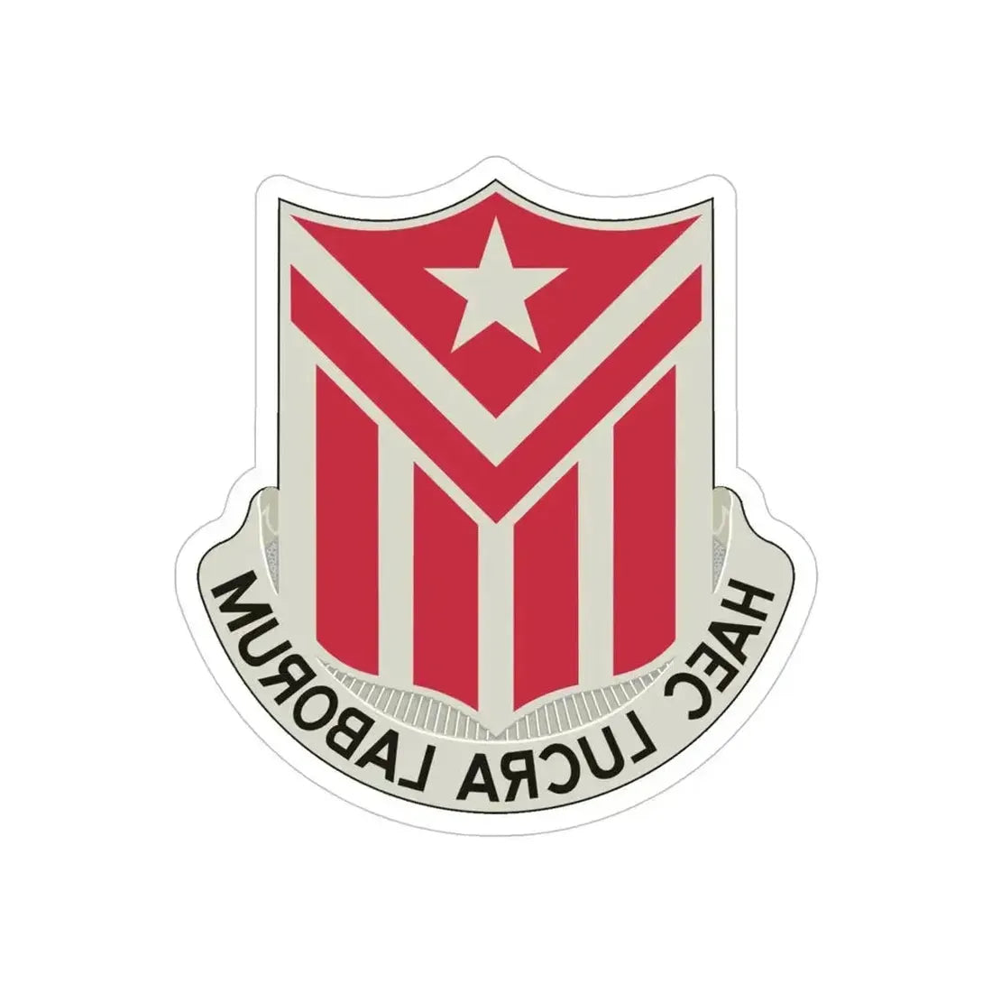 554 Engineer Battalion (U.S. Army) REVERSE PRINT Transparent Die-Cut STICKER 5 Inch Die-Cut Transparent - The Sticker Space