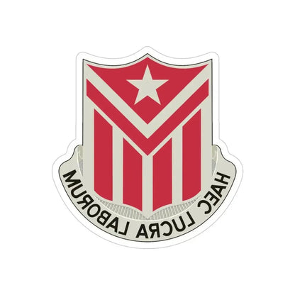 554 Engineer Battalion (U.S. Army) REVERSE PRINT Transparent Die-Cut STICKER 5 Inch Die-Cut Transparent - The Sticker Space