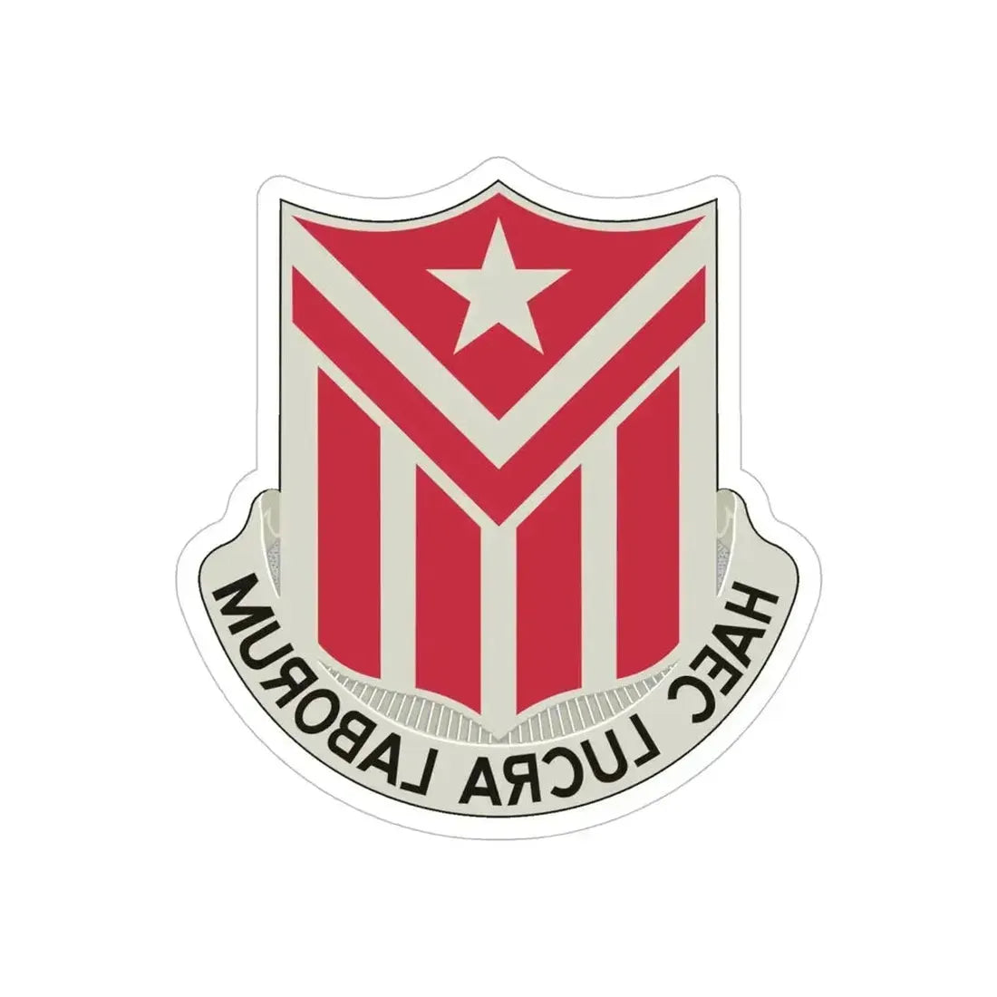 554 Engineer Battalion (U.S. Army) REVERSE PRINT Transparent Die-Cut STICKER 6 Inch Die-Cut Transparent - The Sticker Space