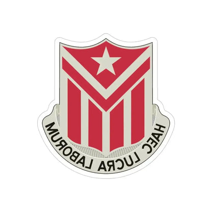 554 Engineer Battalion (U.S. Army) REVERSE PRINT Transparent Die-Cut STICKER 6 Inch Die-Cut Transparent - The Sticker Space