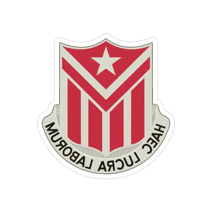 554 Engineer Battalion (U.S. Army) REVERSE PRINT Transparent Die-Cut STICKER - The Sticker Space