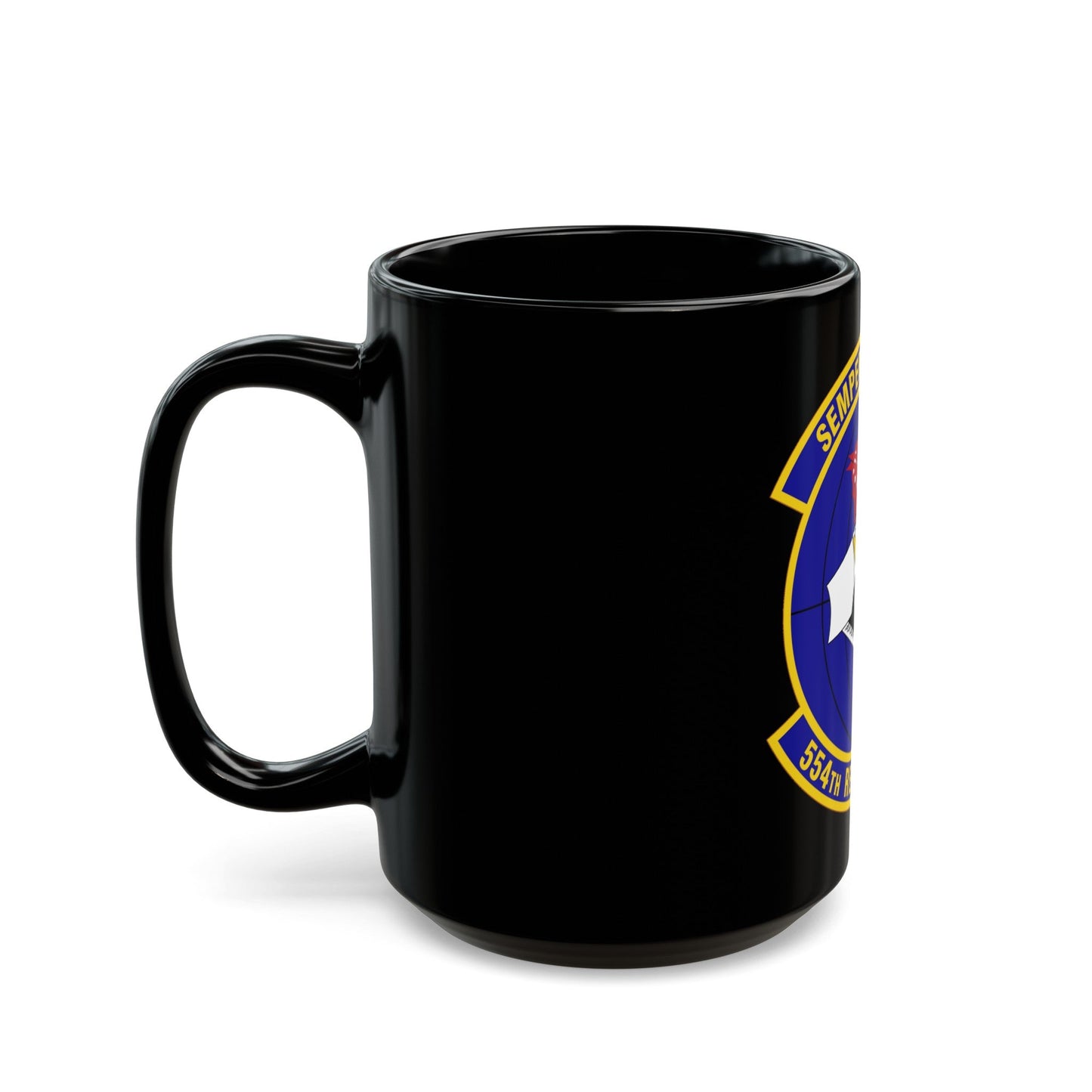 554 RED HORSE Squadron PACAF (U.S. Air Force) Black Coffee Mug-The Sticker Space