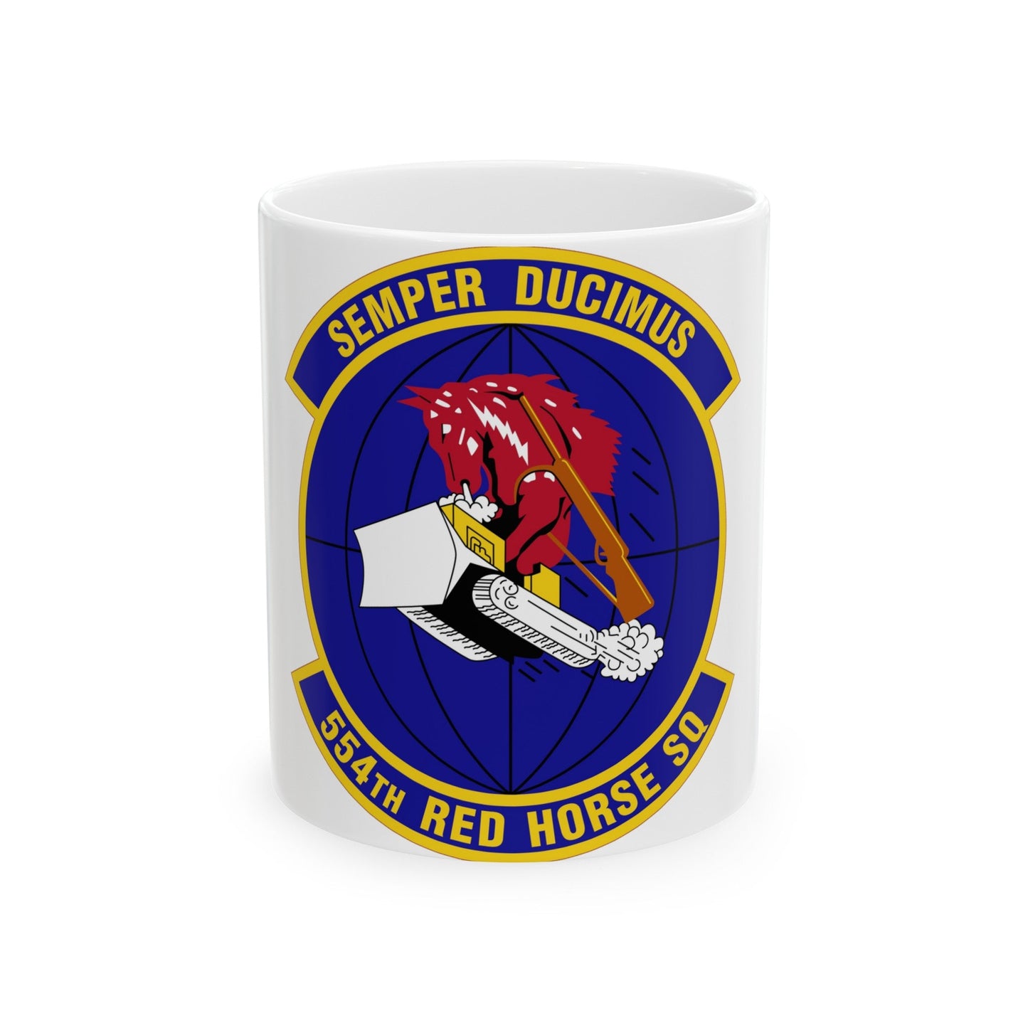 554 RED HORSE Squadron PACAF (U.S. Air Force) White Coffee Mug-11oz-The Sticker Space