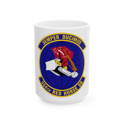 554 RED HORSE Squadron PACAF (U.S. Air Force) White Coffee Mug-15oz-The Sticker Space