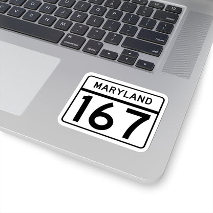 MD Route 167 (Maryland) (Road Sign) STICKER Vinyl Kiss-Cut Decal