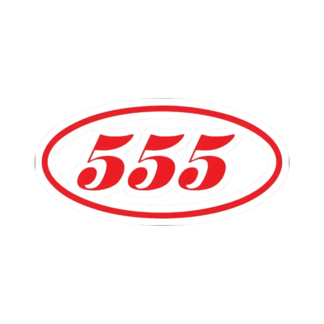 555 (red) (Logo) STICKER Vinyl Kiss-Cut Decal 2 Inch White - The Sticker Space