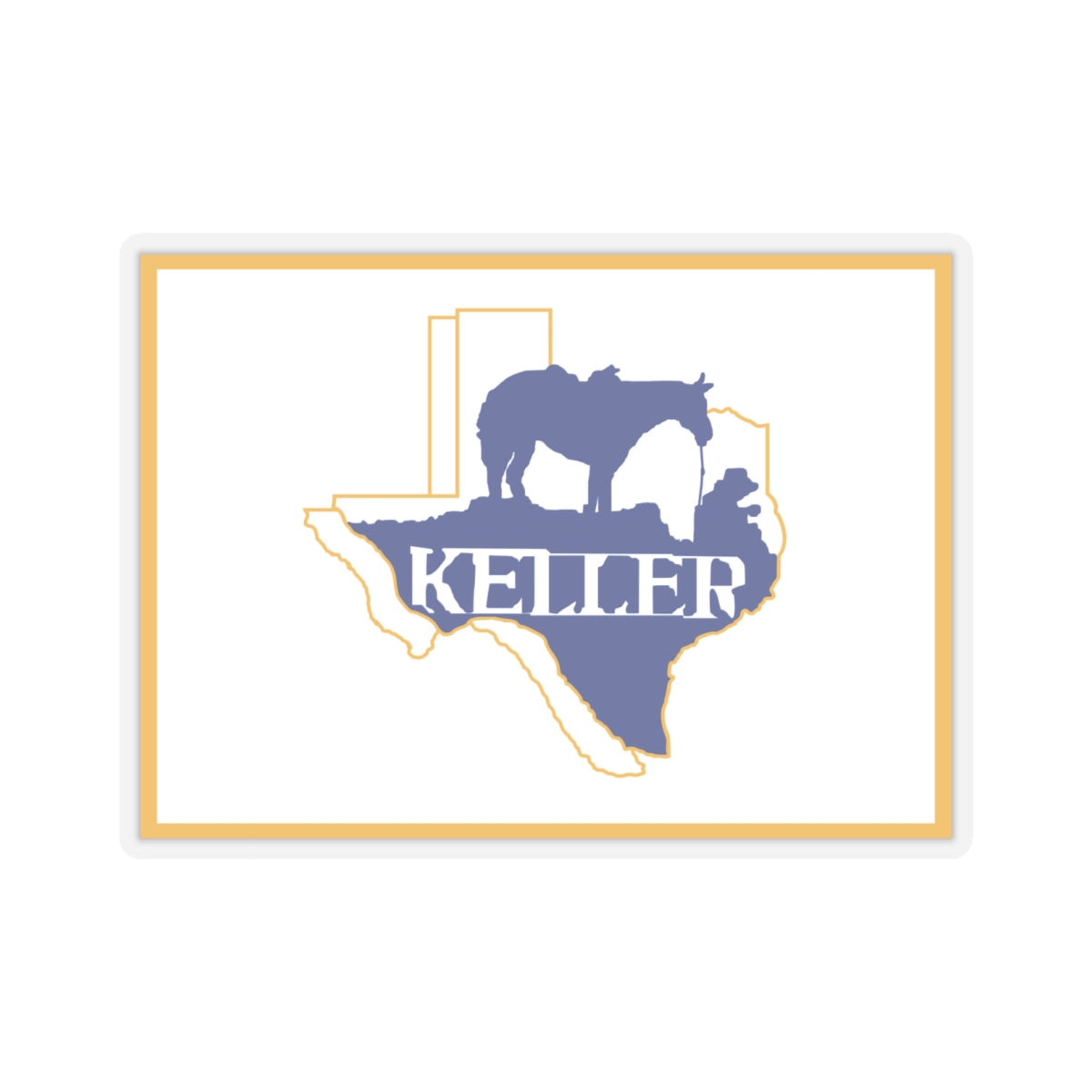 Flag of Keller, Texas - STICKER Vinyl Kiss-Cut Decal