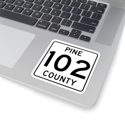Pine County Route 102 MN (Minnesota) (Road Sign) STICKER Vinyl Kiss-Cut Decal