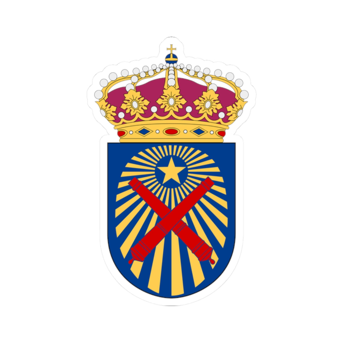 Artilleri- och ingenjörshögskolan vapen (Sweden) (Coat of Arms) STICKER Vinyl Kiss-Cut Decal