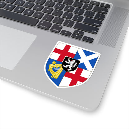 Arms of the Protectorate 1653-1659 (United Kingdom) (Coat of Arms) STICKER Vinyl Kiss-Cut Decal