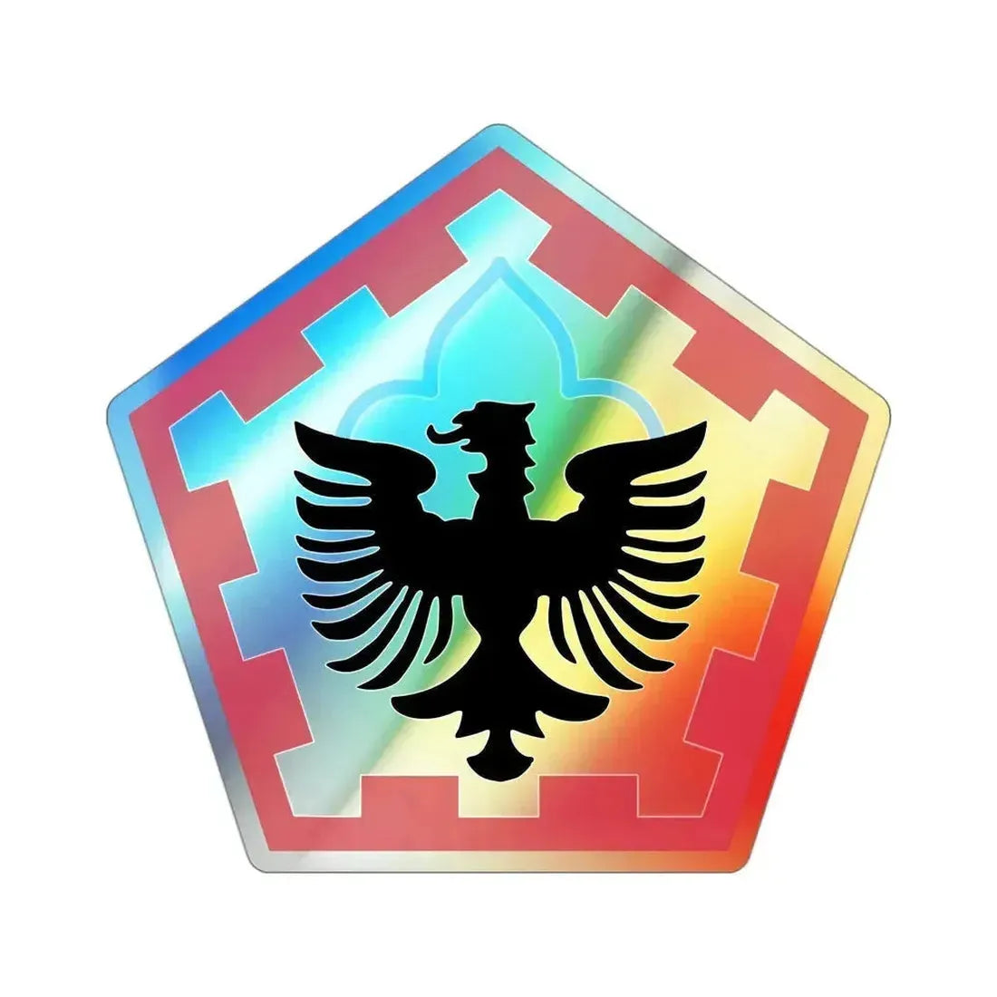 555th Engineer Brigade (U.S. Army) Holographic STICKER Die-Cut Vinyl Decal 3 Inch Holographic - The Sticker Space