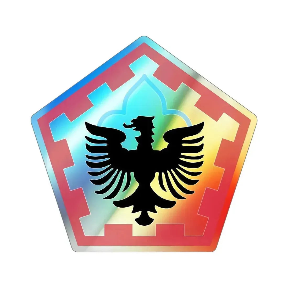 555th Engineer Brigade (U.S. Army) Holographic STICKER Die-Cut Vinyl Decal 6 Inch Holographic - The Sticker Space