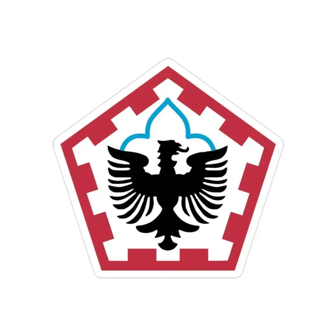 555th Engineer Brigade (U.S. Army) REVERSE PRINT Transparent Die-Cut STICKER 2 Inch Die-Cut Transparent - The Sticker Space