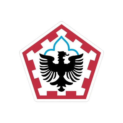 555th Engineer Brigade (U.S. Army) REVERSE PRINT Transparent Die-Cut STICKER 2 Inch Die-Cut Transparent - The Sticker Space