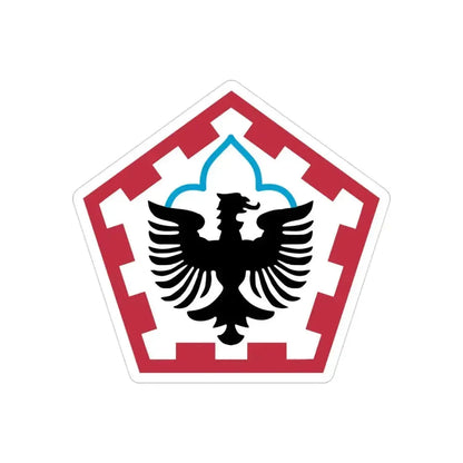 555th Engineer Brigade (U.S. Army) REVERSE PRINT Transparent Die-Cut STICKER 3 Inch Die-Cut Transparent - The Sticker Space