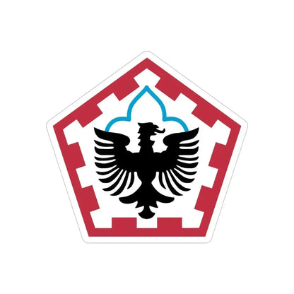 555th Engineer Brigade (U.S. Army) REVERSE PRINT Transparent Die-Cut STICKER 5 Inch Die-Cut Transparent - The Sticker Space