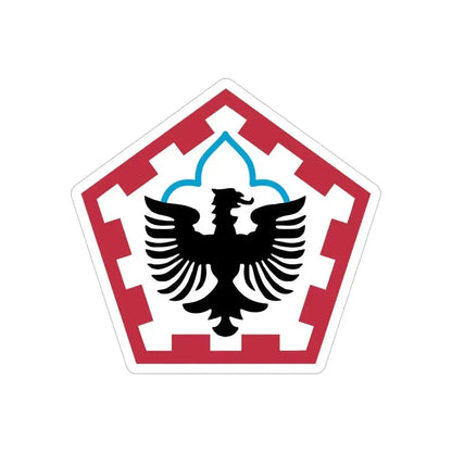 555th Engineer Brigade (U.S. Army) REVERSE PRINT Transparent Die-Cut STICKER 6 Inch Die-Cut Transparent - The Sticker Space