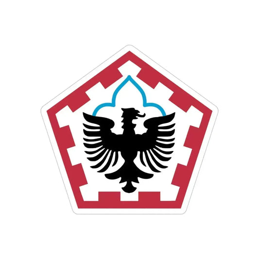 555th Engineer Brigade (U.S. Army) REVERSE PRINT Transparent Die-Cut STICKER 6 Inch Die-Cut Transparent - The Sticker Space