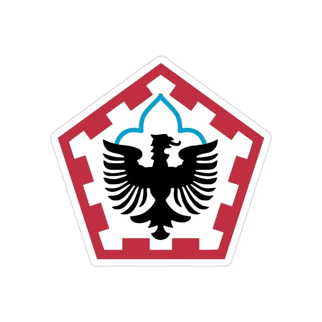 555th Engineer Brigade (U.S. Army) REVERSE PRINT Transparent Die-Cut STICKER - The Sticker Space