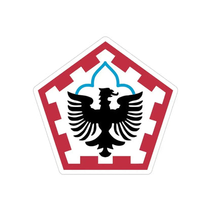 555th Engineer Brigade (U.S. Army) REVERSE PRINT Transparent Die-Cut STICKER - The Sticker Space