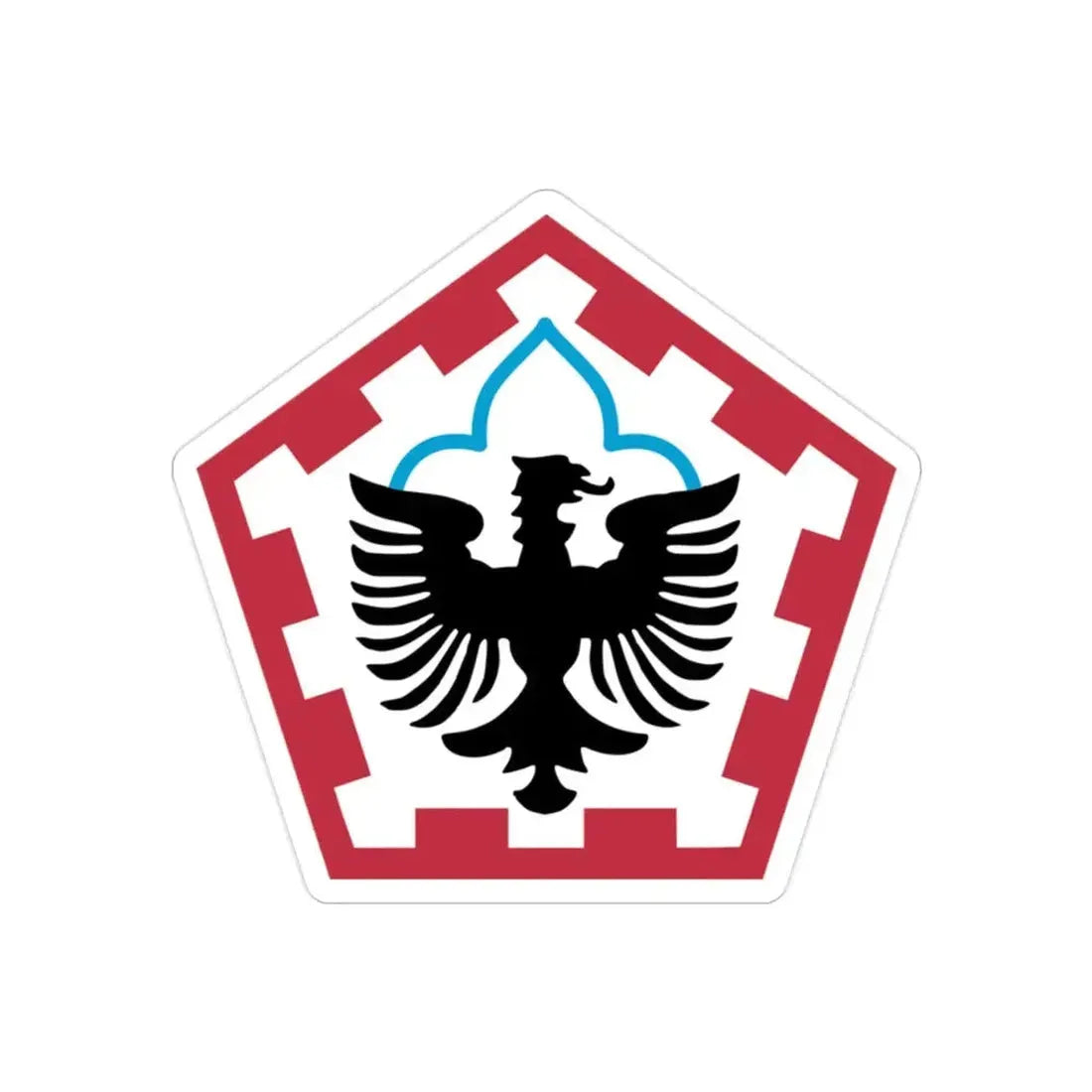 555th Engineer Brigade (U.S. Army) REVERSE PRINT Transparent Die-Cut STICKER - The Sticker Space