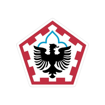 555th Engineer Brigade (U.S. Army) REVERSE PRINT Transparent Die-Cut STICKER - The Sticker Space