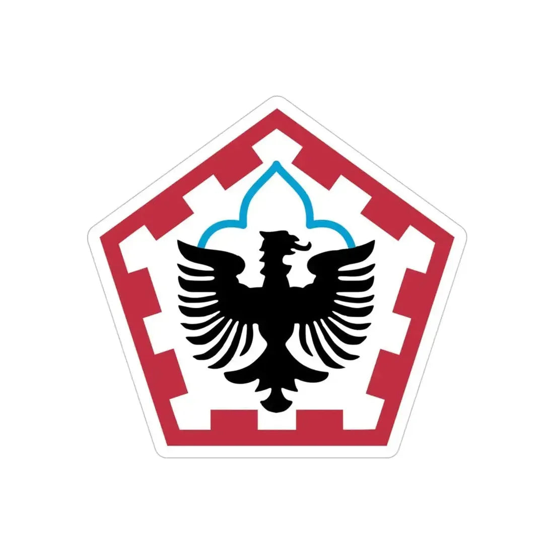 555th Engineer Brigade (U.S. Army) REVERSE PRINT Transparent Die-Cut STICKER - The Sticker Space