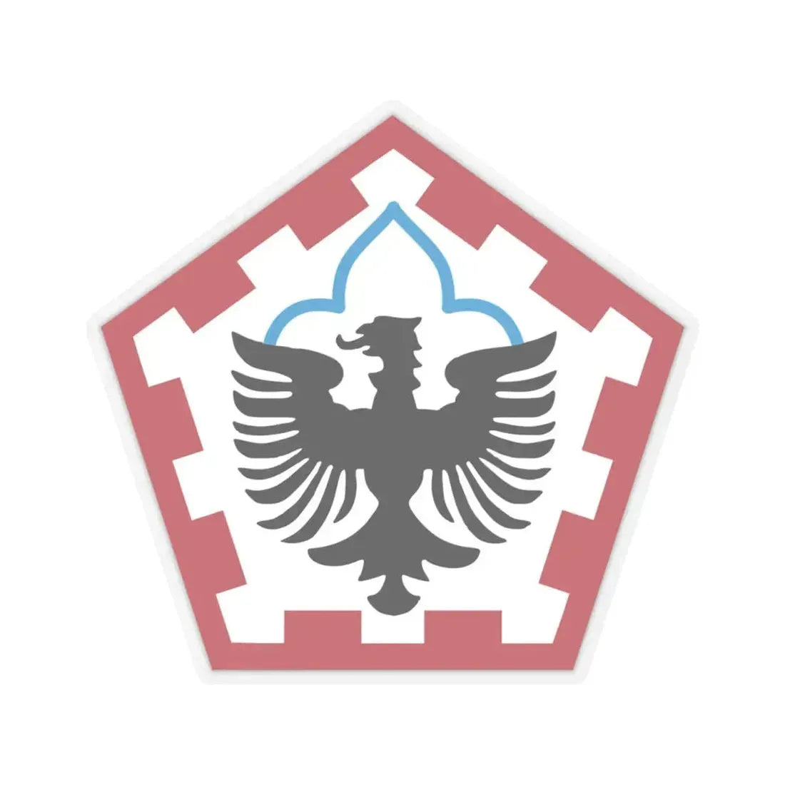 555th Engineer Brigade (U.S. Army) STICKER Vinyl Kiss-Cut Decal 4 Inch Transparent - The Sticker Space