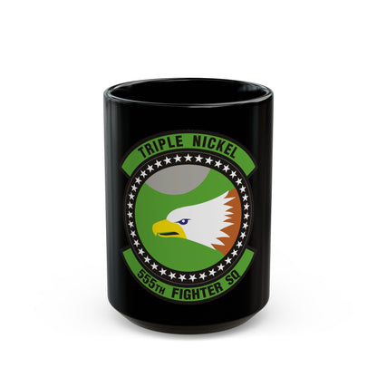 555th Fighter Squadron (U.S. Air Force) Black Coffee Mug-15oz-The Sticker Space