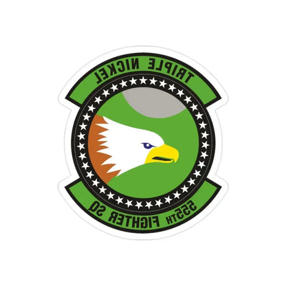 555th Fighter Squadron (U.S. Air Force) REVERSE PRINT Transparent Die-Cut STICKER 2 Inch Die-Cut Transparent - The Sticker Space