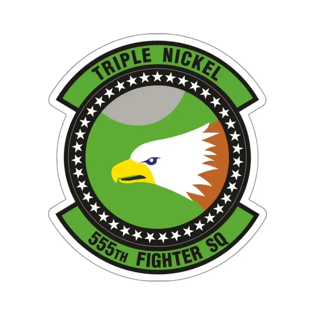 555th Fighter Squadron (U.S. Air Force) STICKER Vinyl Kiss-Cut Decal 4 Inch White - The Sticker Space