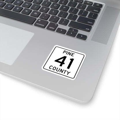 Pine County Route 41 MN (Minnesota) (Road Sign) STICKER Vinyl Kiss-Cut Decal