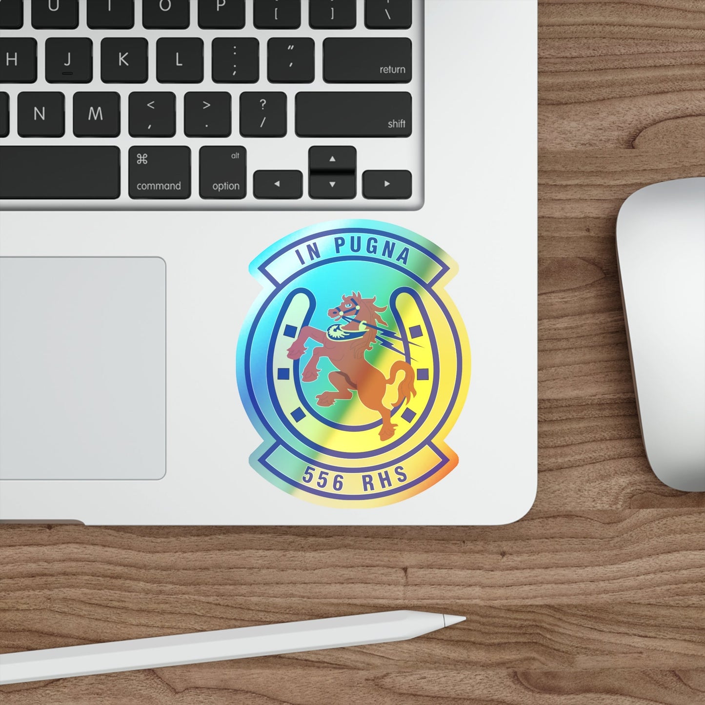 556th Red Horse Squadron (U.S. Air Force) Holographic STICKER Die-Cut Vinyl Decal-The Sticker Space