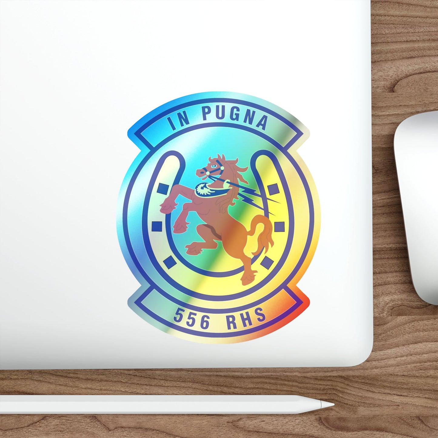 556th Red Horse Squadron (U.S. Air Force) Holographic STICKER Die-Cut Vinyl Decal-The Sticker Space