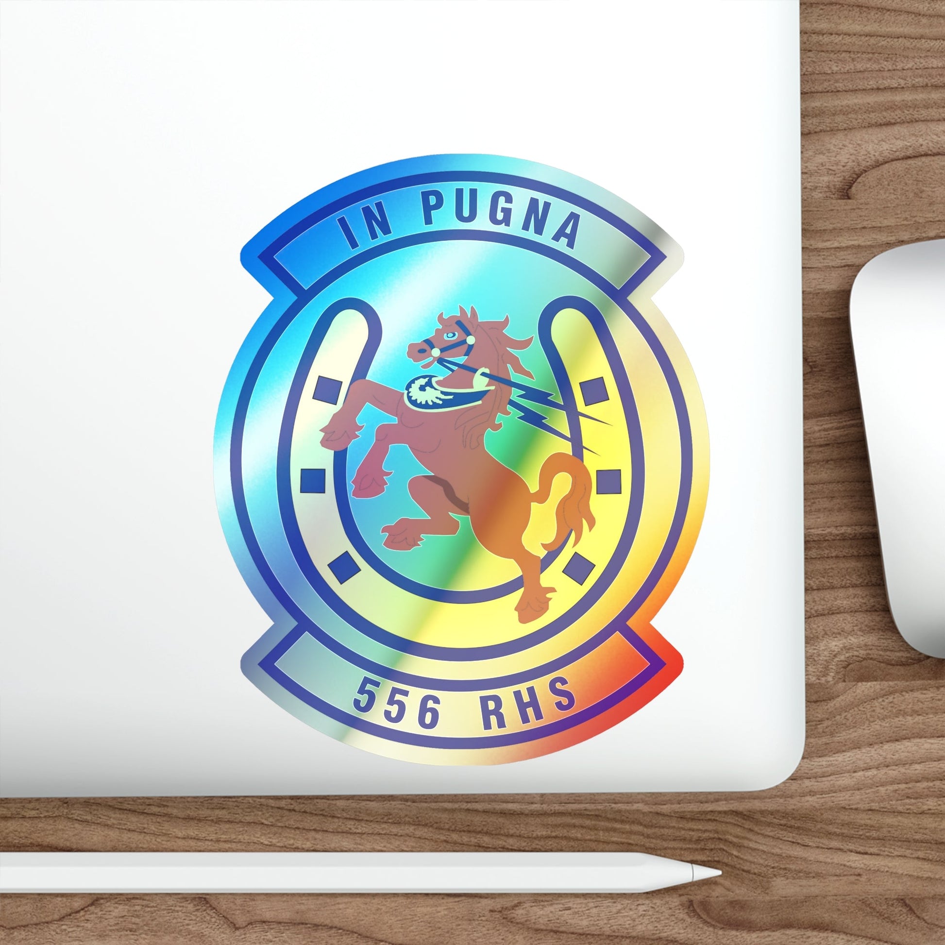 556th Red Horse Squadron (U.S. Air Force) Holographic STICKER Die-Cut Vinyl Decal-The Sticker Space