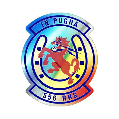 556th Red Horse Squadron (U.S. Air Force) Holographic STICKER Die-Cut Vinyl Decal 3 Inch Holographic - The Sticker Space