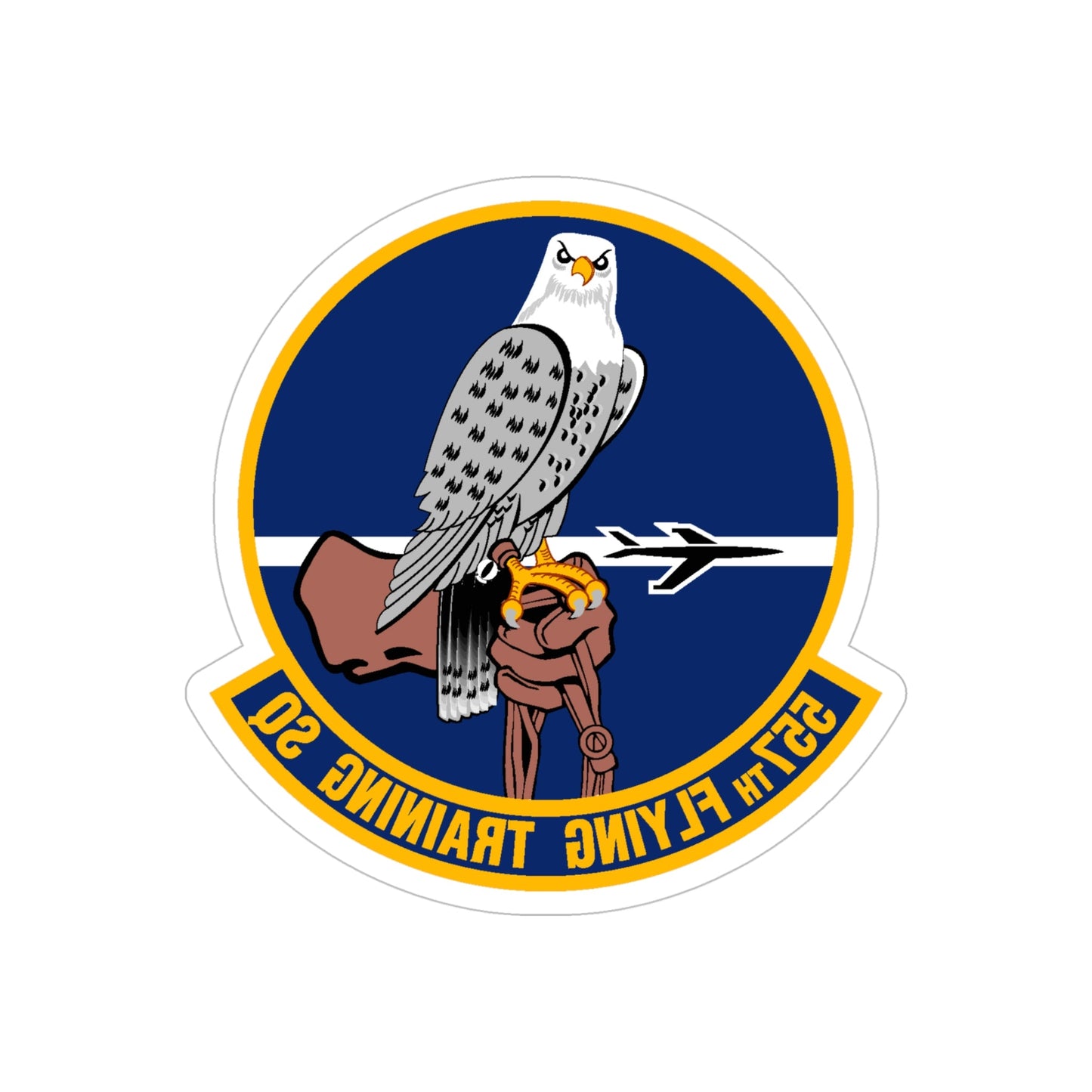 557 Flying Training Squadron AETC (U.S. Air Force) REVERSE PRINT Transparent STICKER-5 Inch-The Sticker Space