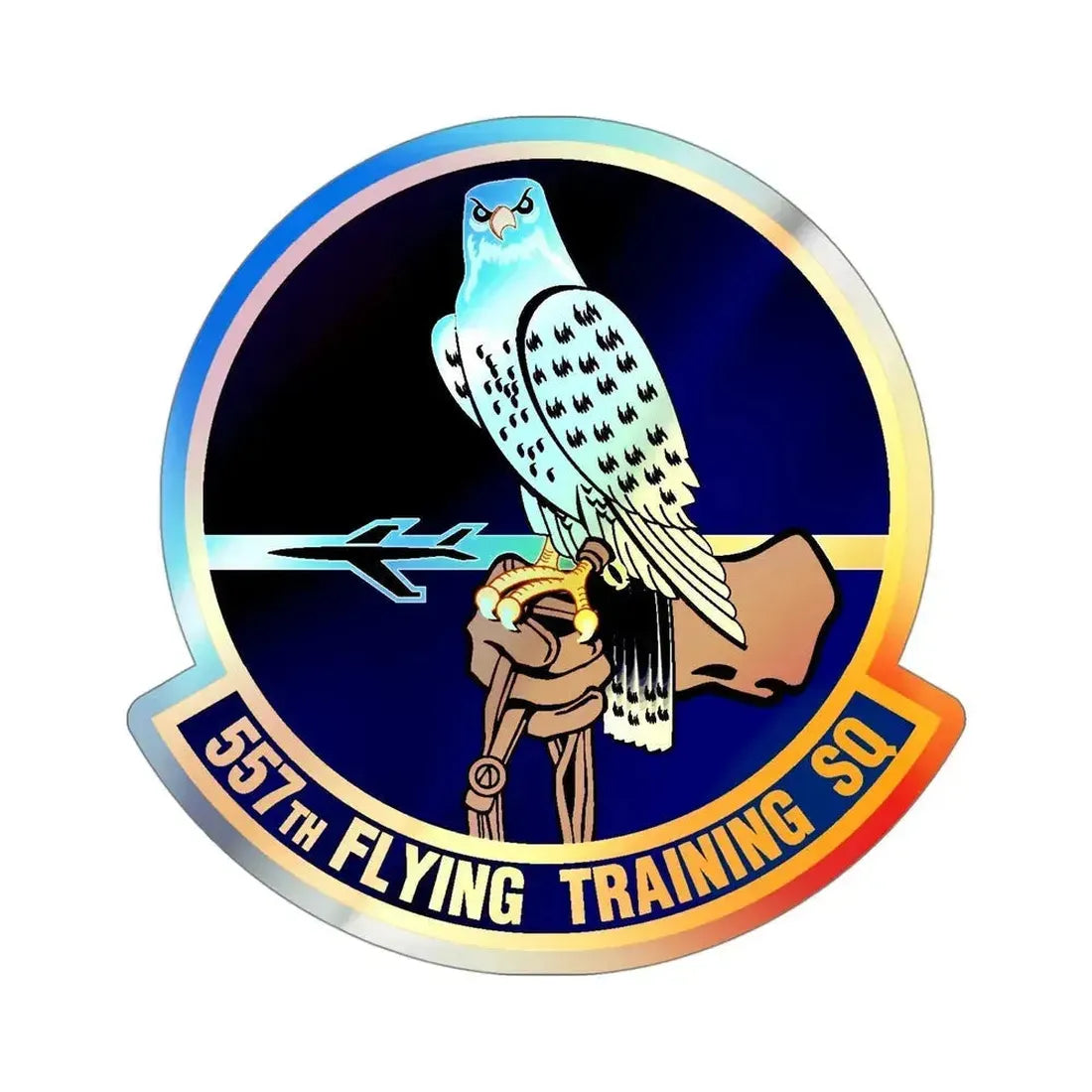 557 Flying Training Squadron AETC (U.S. Air Force) Holographic STICKER Die-Cut Vinyl Decal 4 Inch Holographic - The Sticker Space