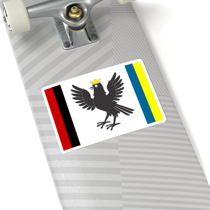 Flag of Ivano-Frankivsk Oblast (Ukraine) STICKER Vinyl Kiss-Cut Decal