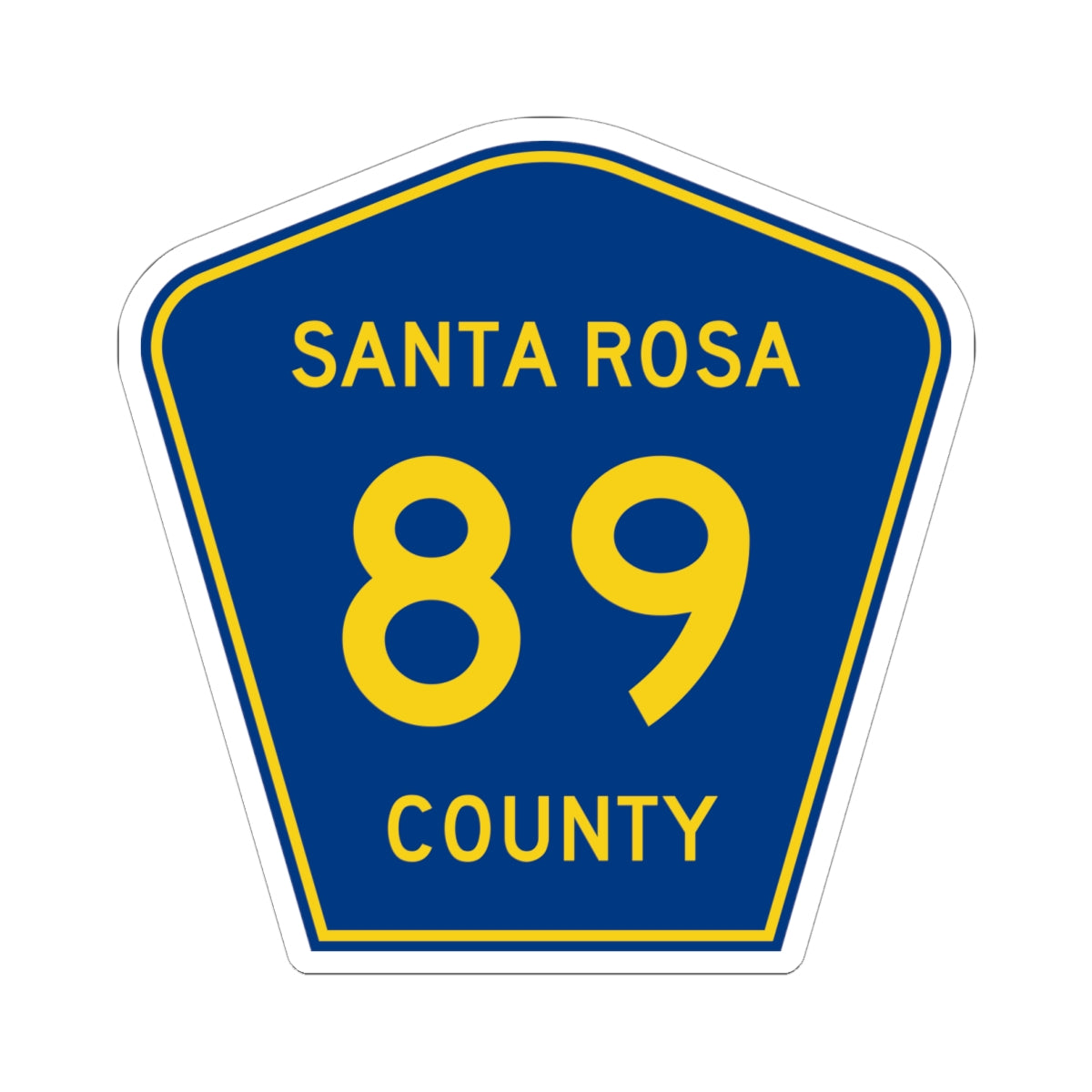 Santa Rosa County Road 89 FL (Florida) (Road Sign) STICKER Vinyl Kiss-Cut Decal