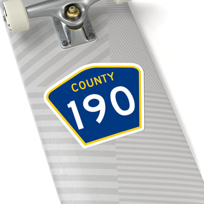 County 190 MN (Minnesota) (Road Sign) STICKER Vinyl Kiss-Cut Decal