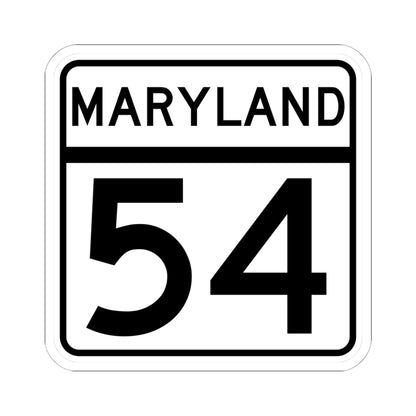 MD Route 54 (Maryland) (Road Sign) STICKER Vinyl Kiss-Cut Decal