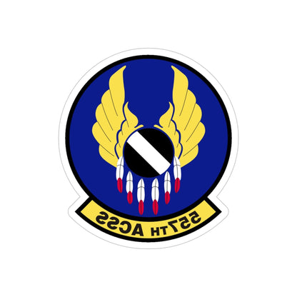 557th Aircraft Sustainment Squadron (U.S. Air Force) REVERSE PRINT Transparent STICKER-6" × 6"-The Sticker Space